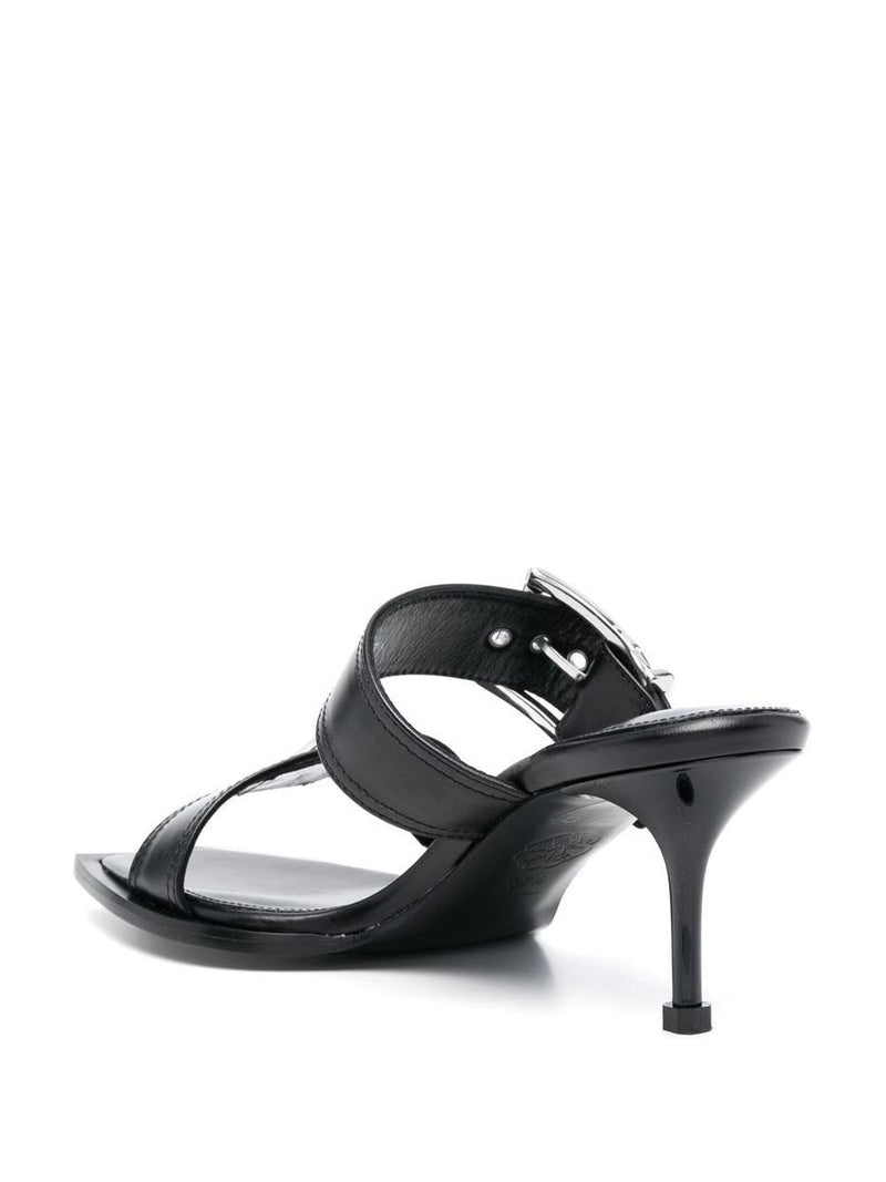 Alexander McQueen Buckled Leather Mules
