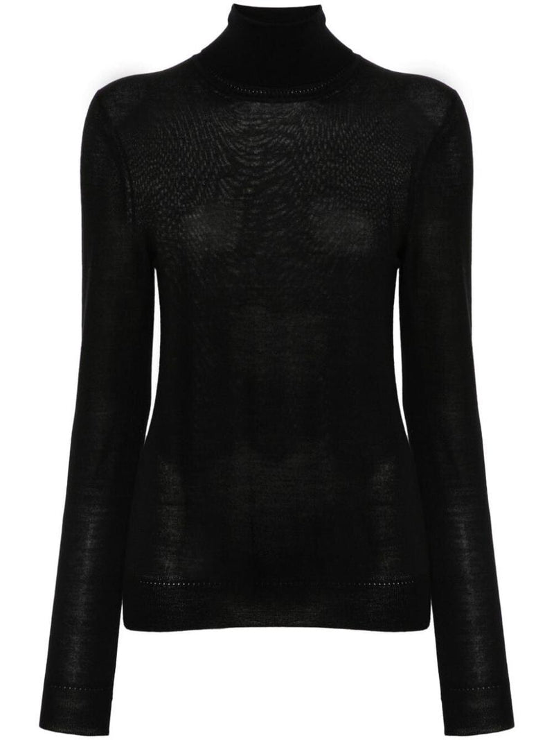 Saint Laurent Cassandre Wool Turtleneck Sweater Clothing