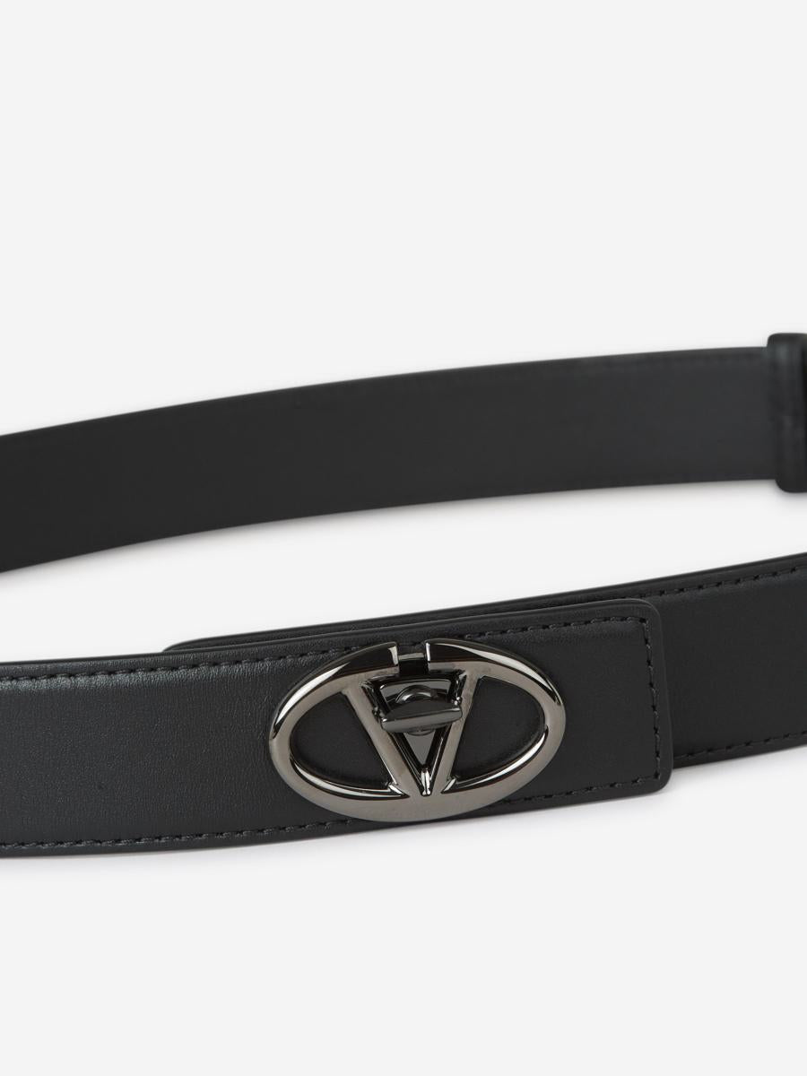 Valentino Garavani Logo Leather Belt