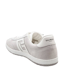 Balmain Swan Sneakers In Suede And Smooth Calfskin