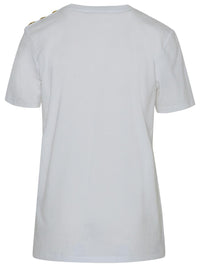 Balmain White Cotton T-Shirt