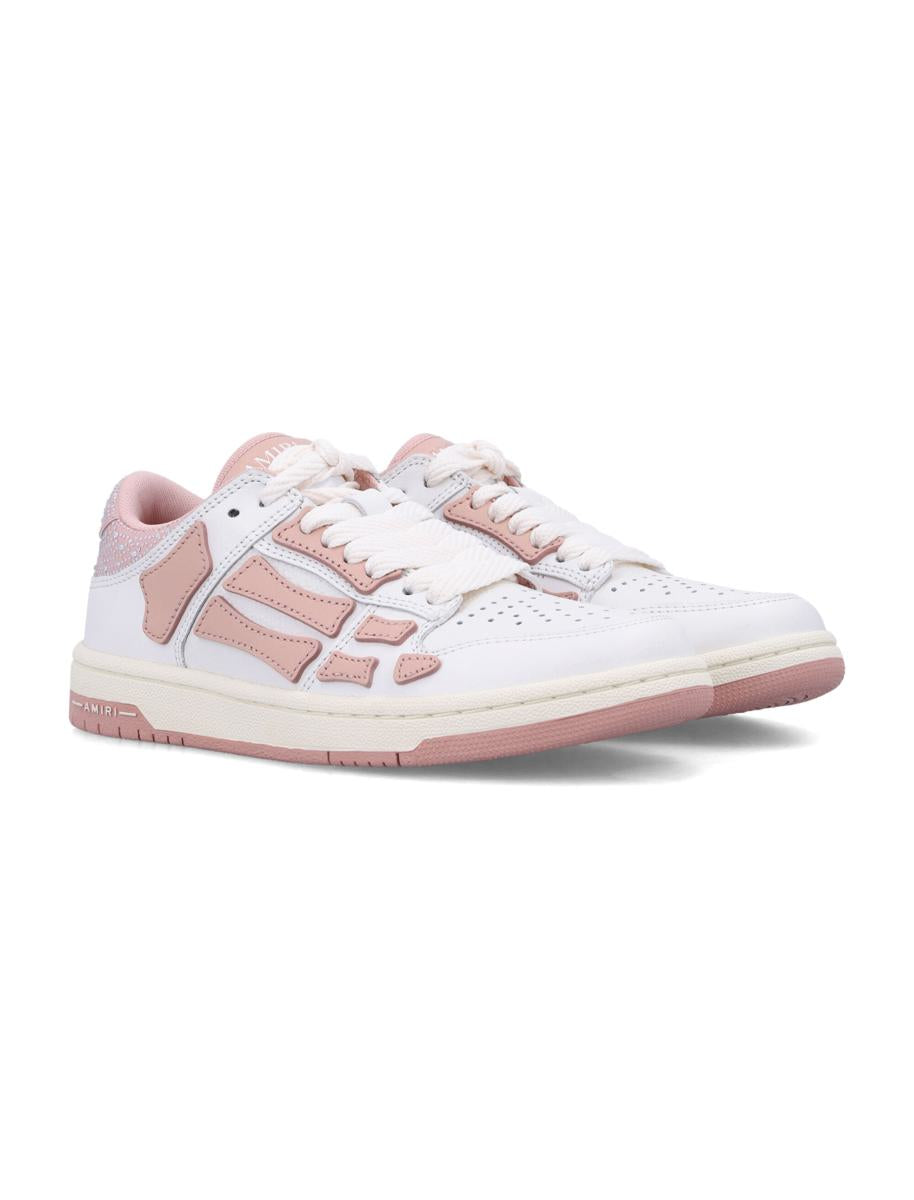 Amiri Crystal Satin Skel Top Low Woman'S Sneakers