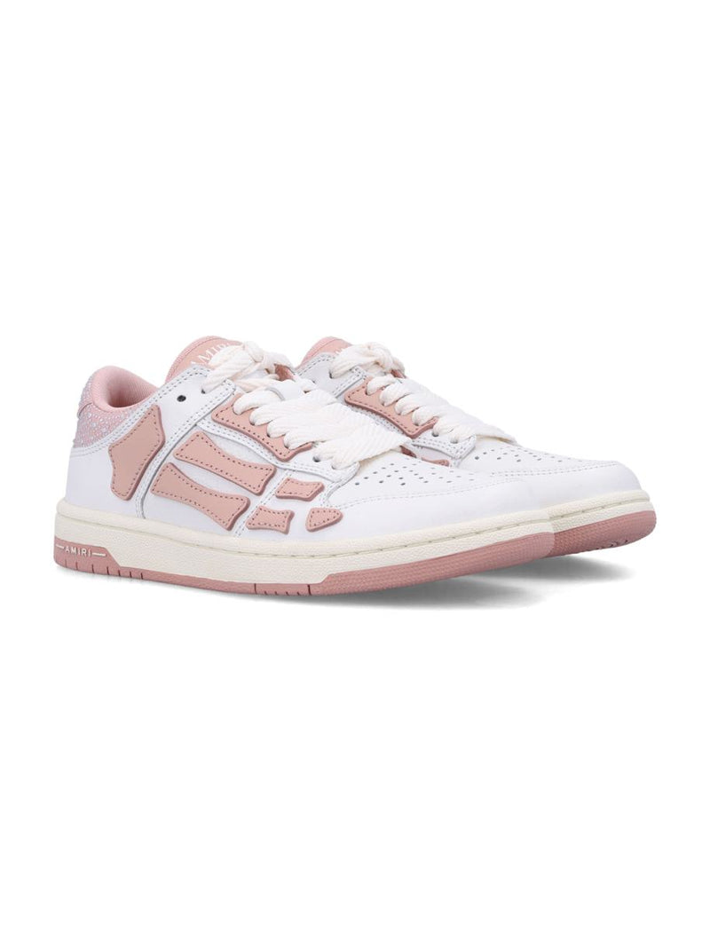 Amiri Crystal Satin Skel Top Low Woman'S Sneakers