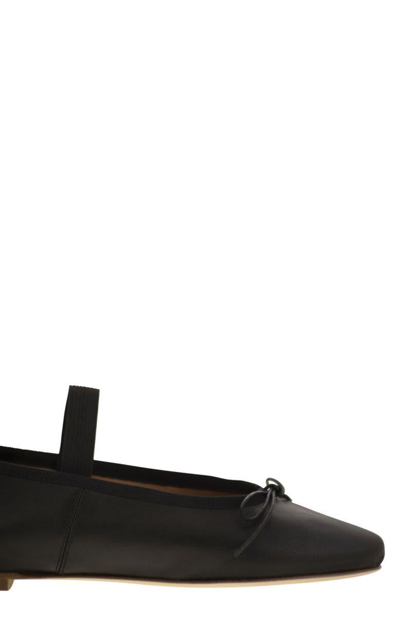 Anniel Leather Ballerina And Elastic Band