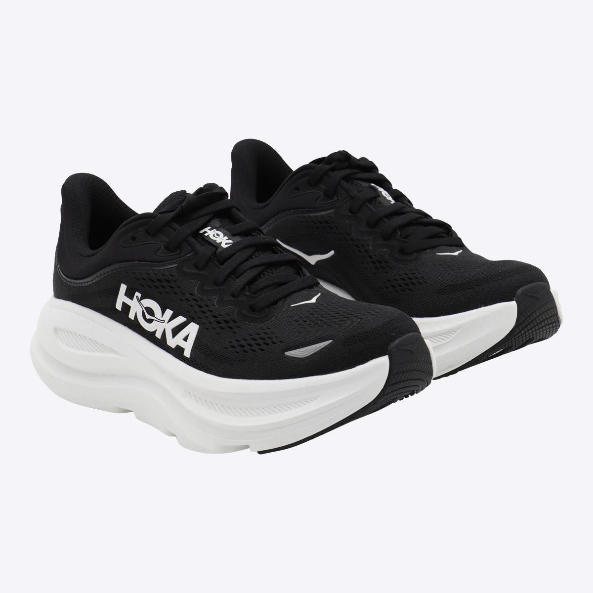 Hoka White And Black Bondi 9 Sneakers