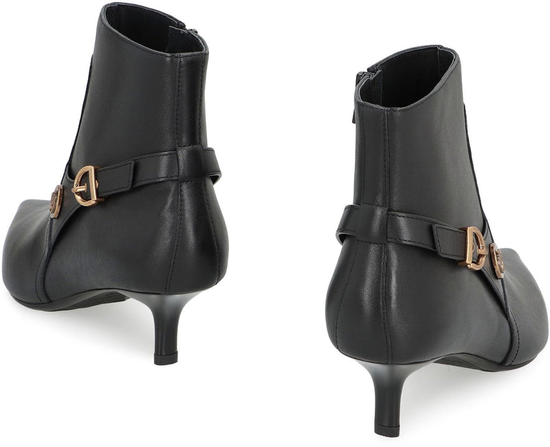 Pinko Gloria Leather Ankle Boots