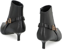 Pinko Gloria Leather Ankle Boots
