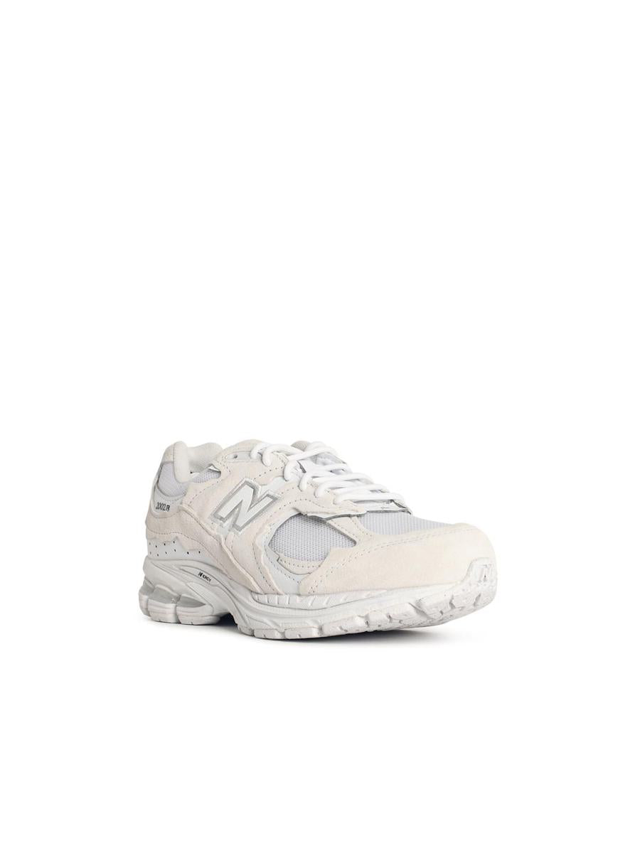 New Balance '2002R' White Mesh And Suede Sneakers