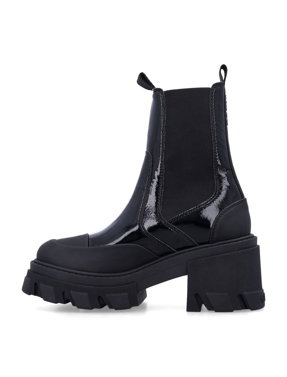 Ganni Cleated Heeled Mid Chelsea Boots