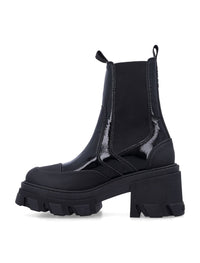 Ganni Cleated Heeled Mid Chelsea Boots