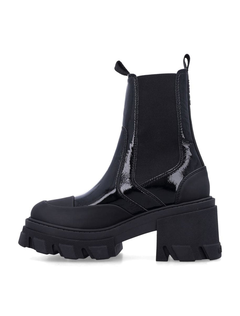 Ganni Cleated Heeled Mid Chelsea Boots