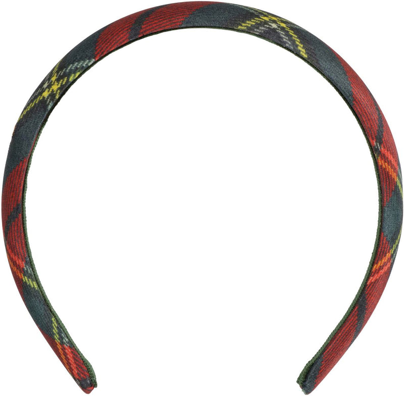 Vivienne Westwood Scarlet Headband In Tartan Silk