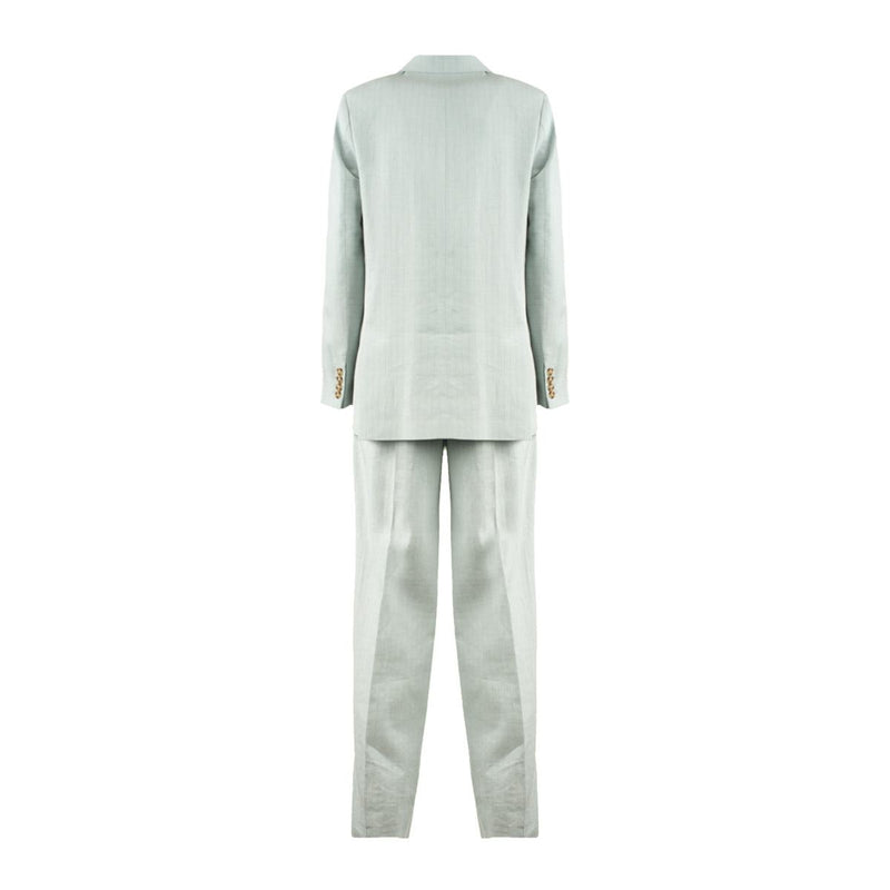 Paul Smith Light Blue Pinstriped Cotton-Linen Blend Suit