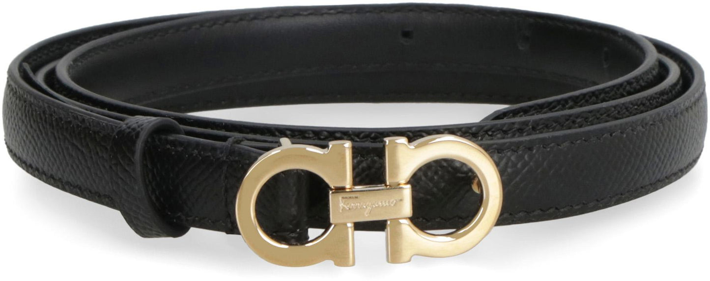 Salvatore Ferragamo Gancini Leather Belt