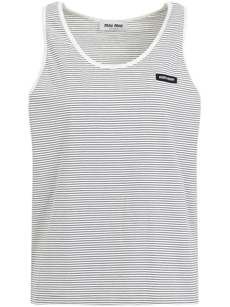 Miu Miu Striped Tank Top
