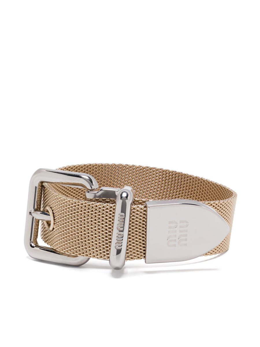 Miu Miu Two-Tone Buckle Bracelet