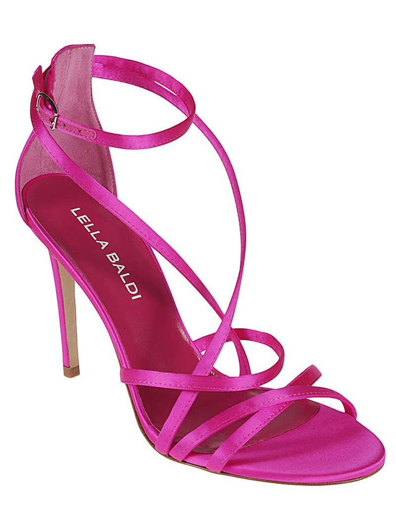 Lella Baldi Satin Sandals
