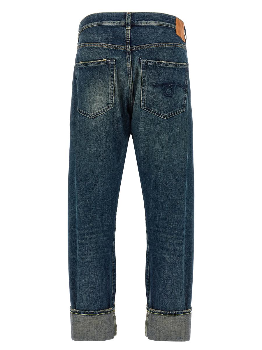 R13 'Cuffed Crossover' Jeans