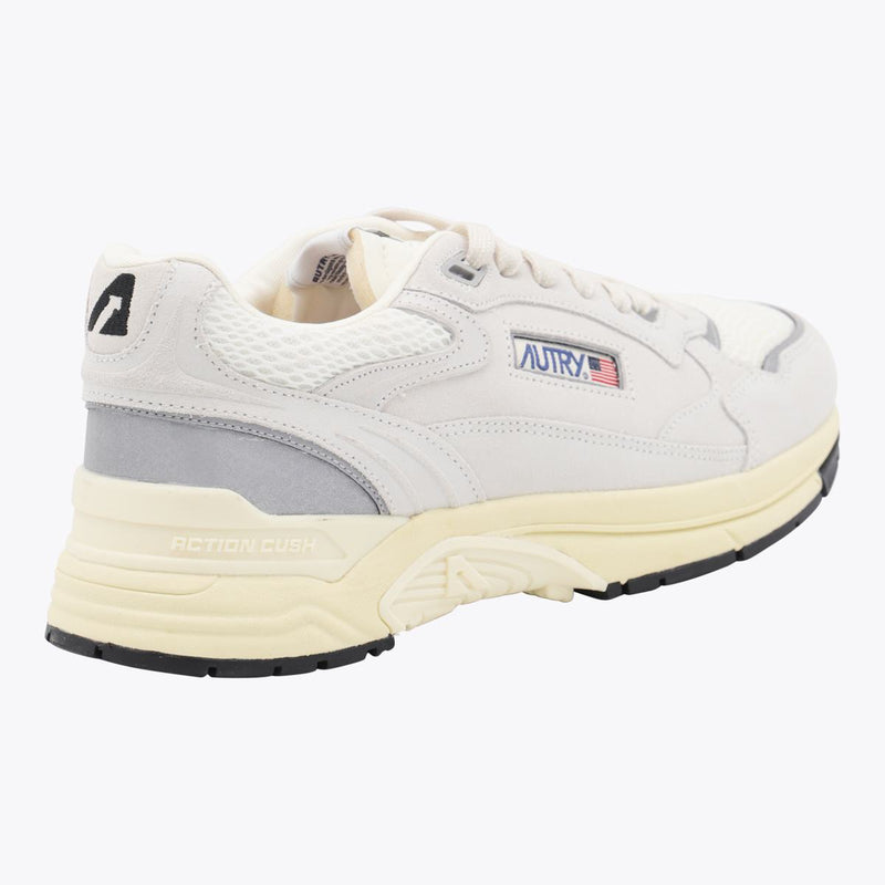 Autry White And Silver Leather Hyperway Sneakers