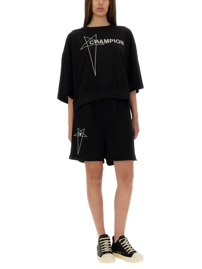 Rick Owens X Champion Cotton Shorts