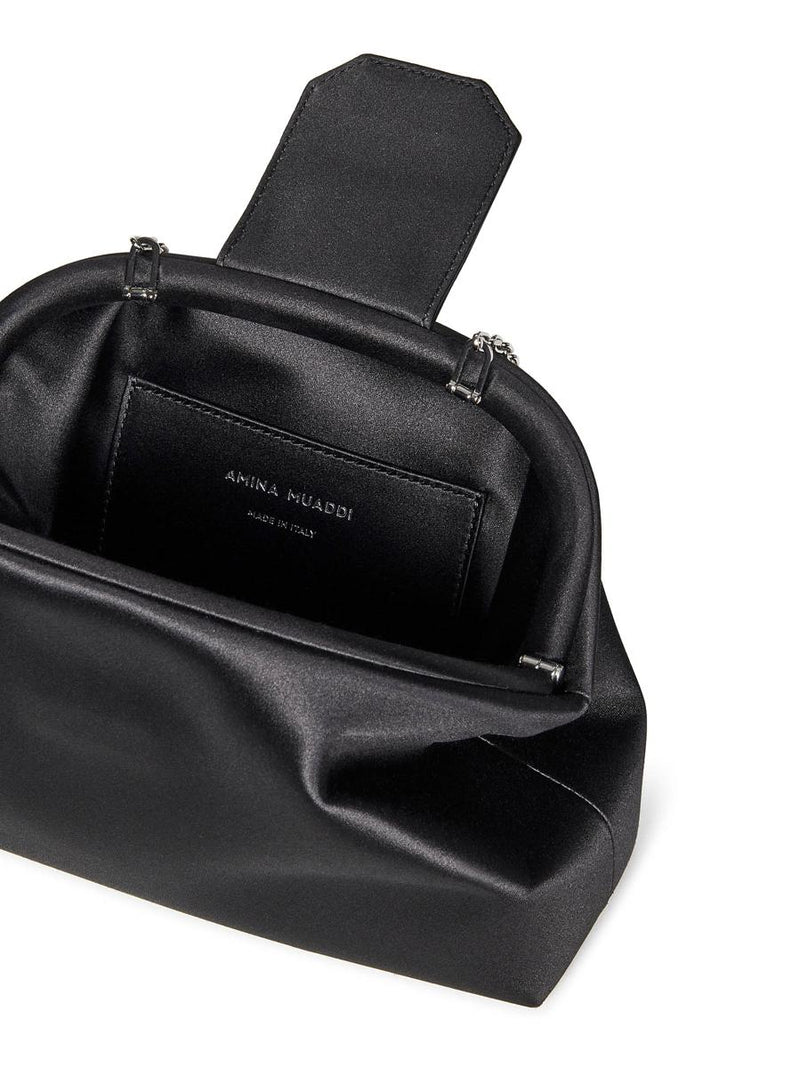 Amina Muaddi Camelia Satin Clutch