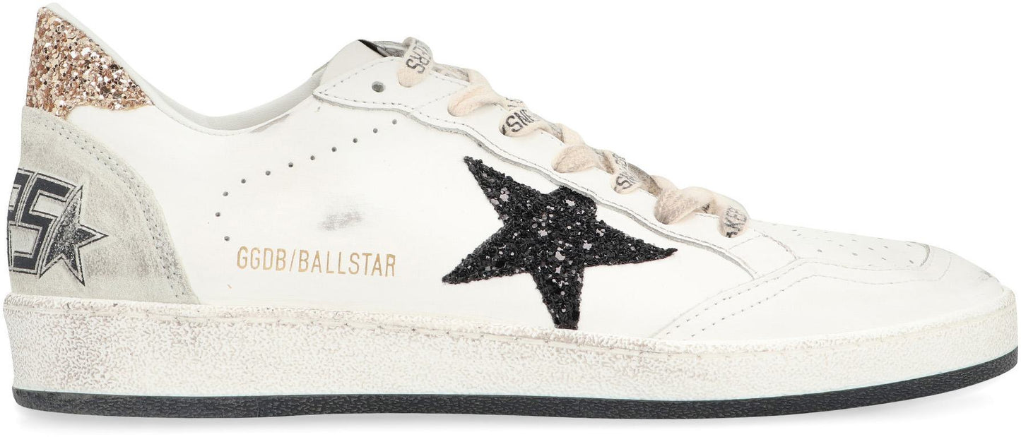 Golden Goose Ball Star Leather Low-Top Sneakers