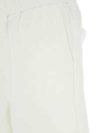 'Le Short Piqué' White Shorts With Elastic Waist And Logo Lettering On The Front In Cotton Man