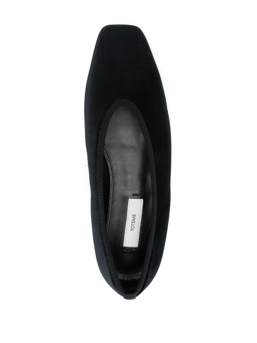 TOTEME Minimalist Velvet Ballerinas Shoes