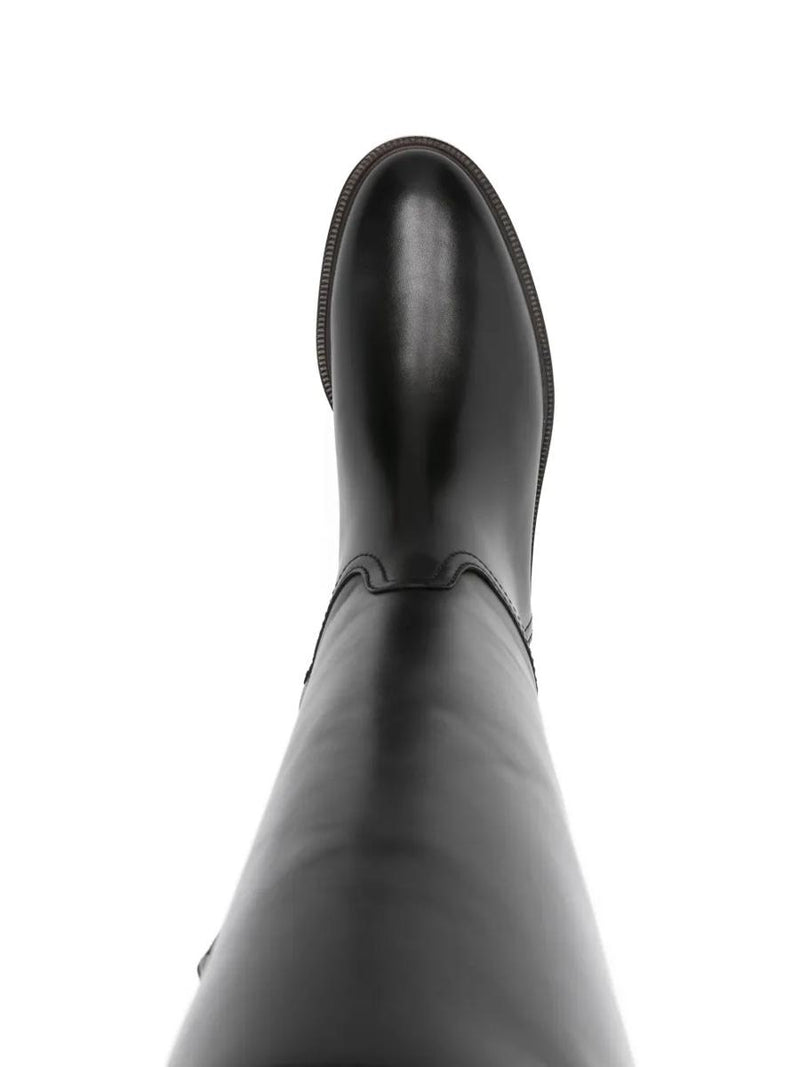 Brunello Cucinelli Leather High Riding Boots Shoes