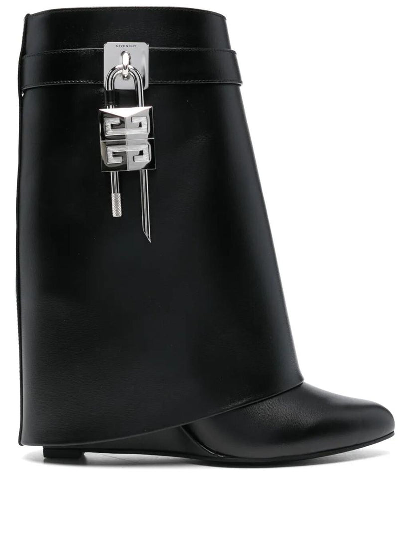 Givenchy Shark Lock 90 Leather Ankle Boots Shoes