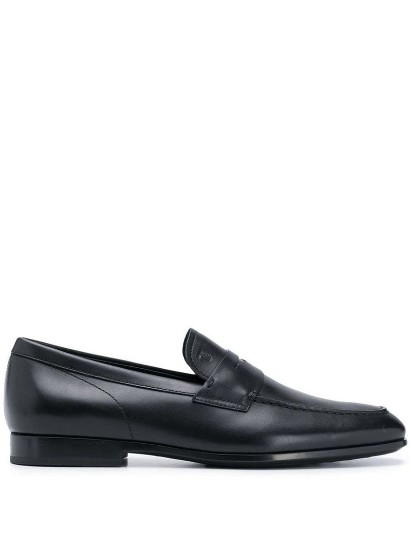 Tod'S Smooth Leather Penny Loafers With Embossed Rubber Pebbles Shoes
