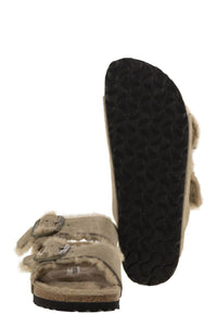 Birkenstock Arizona - Suede Lamb Fur Slipper