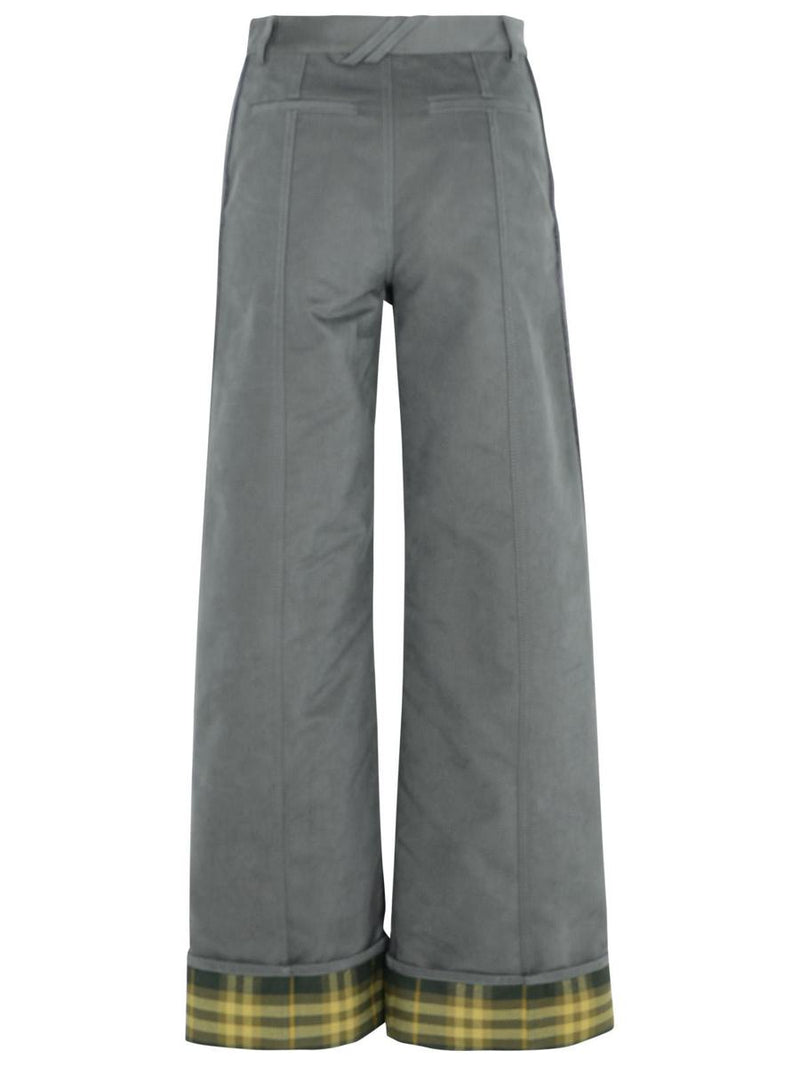 Burberry Grey Nylon Blend Trousers