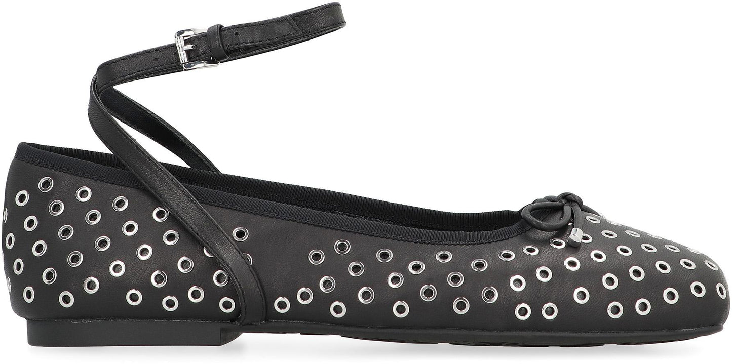 Michael Kors Collette Flex Leather Ballet Flats
