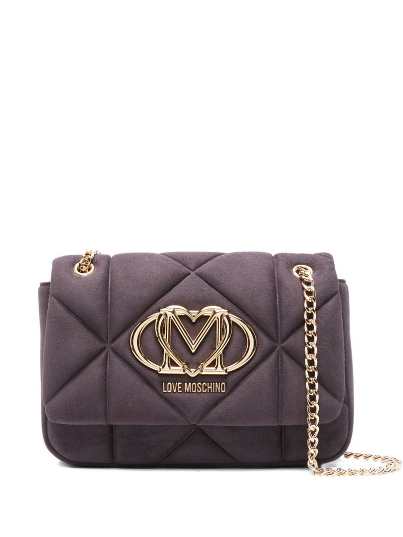 Love Moschino Quilted Crossbody Bag In Violet