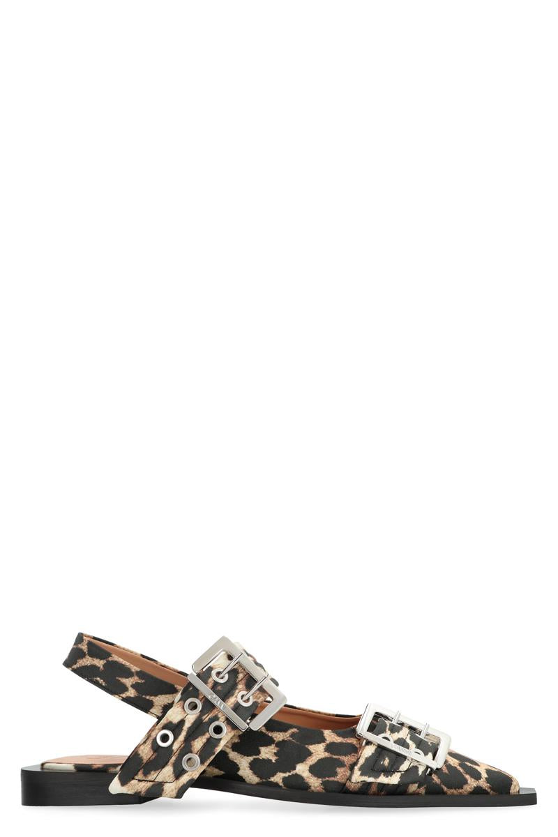 Ganni Feminine Fabric Slingback Pumps