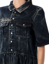 Ganni Washed Denim Maxi Dress