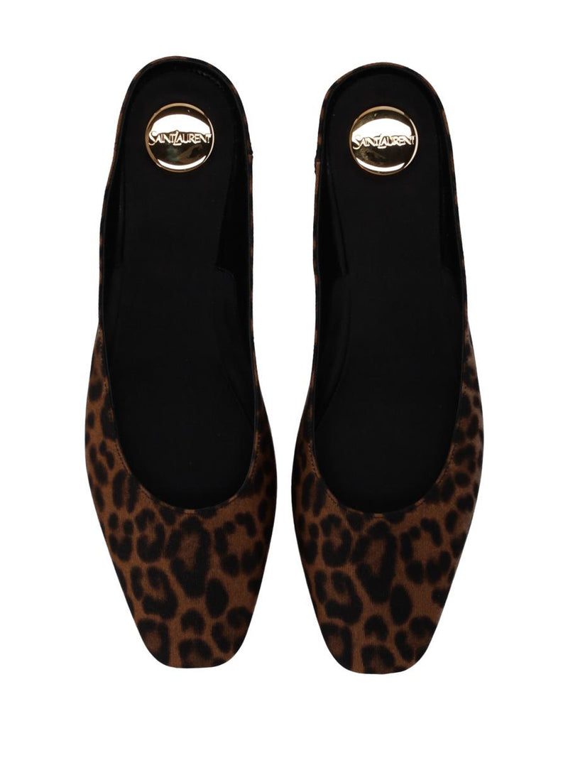 Saint Laurent Fabric Women Shoes Sandles Mid Heel Leather Sole