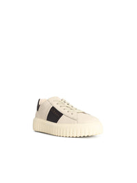 Hogan 'H-Stripes' White Leather Sneakers