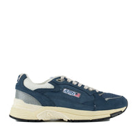 Autry Ensign And Silver Mesh And Suede Hyperway Sneakers