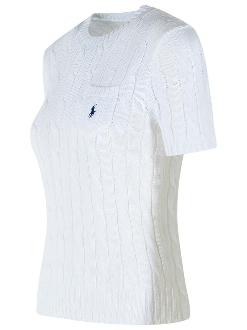 Polo Ralph Lauren White Cotton Sweater