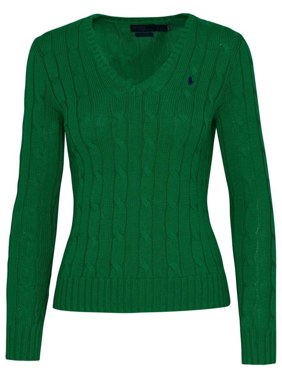 Polo Ralph Lauren Green Cotton Kimberly Sweater