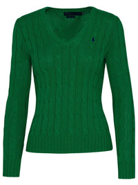 Polo Ralph Lauren Green Cotton Kimberly Sweater