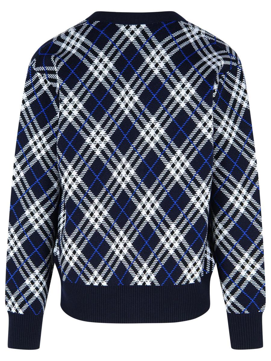 Burberry 'George' Blue Wool Cardigan