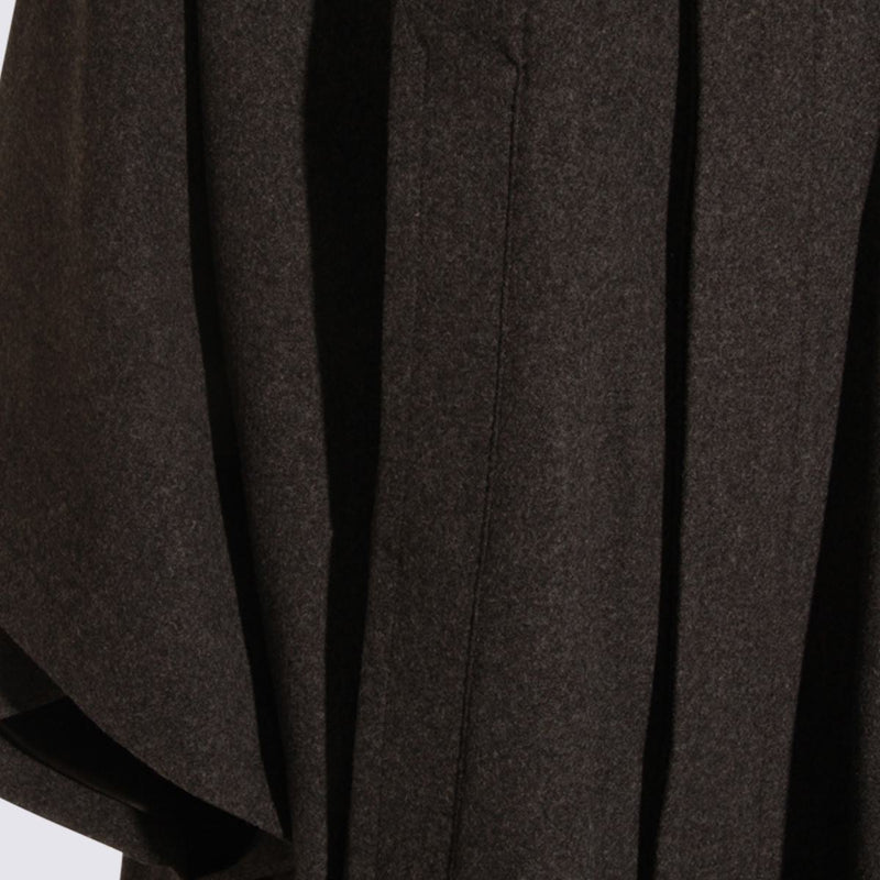 MM6 Maison Margiela Dark Grey Wool Capes