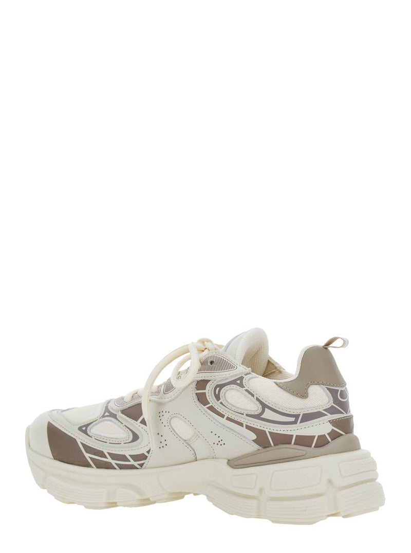 'Sphere Trip Running' Beige Sneakers With Chunky Sole And Logo On Tongue In Leather And Fabric Blend Woman