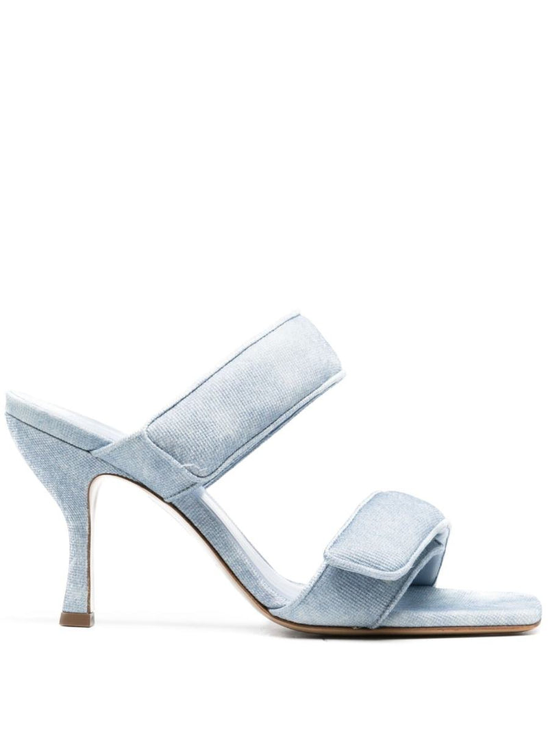Gia Borghini Two Strap Sandals In Denim Shoes