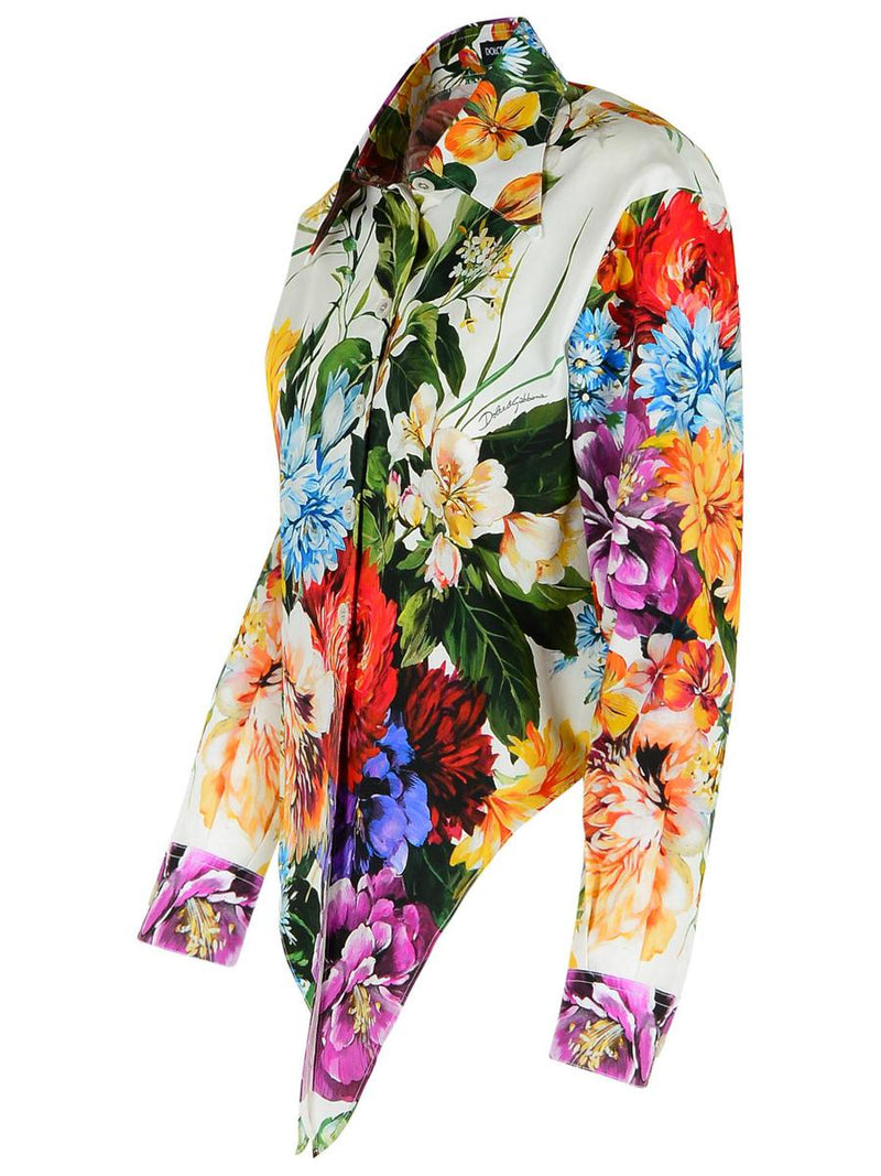 Dolce & Gabbana Floral Print Cotton Shirt