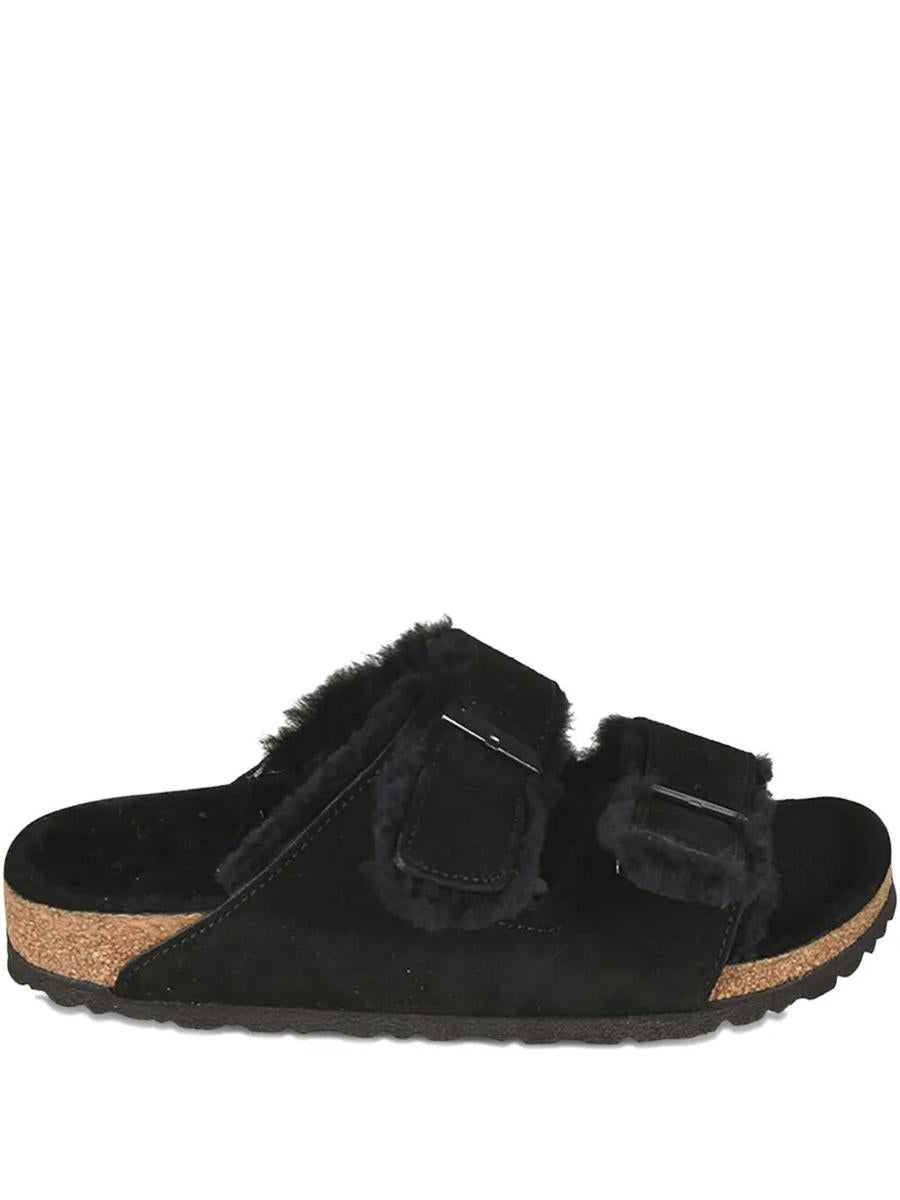 Birkenstock Arizona Shearling And Suede Sandals Shoes
