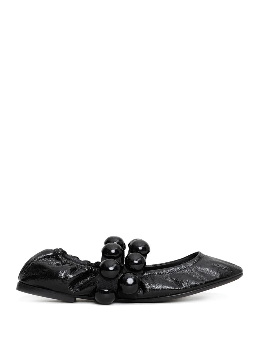 Alaïa Sphere Ballet Flats In Patent Leather Shoes